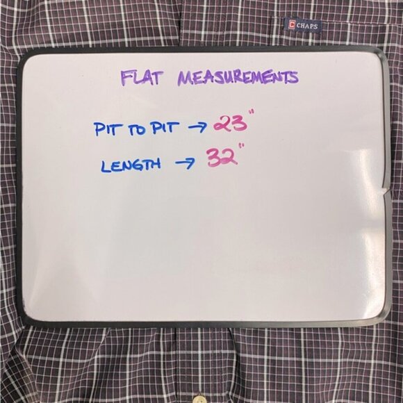 Chaps Purple Black White Plaid Long Sleeve Casual Button Up Shirt M - Picture 4 of 11